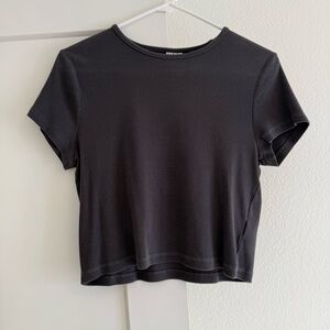 H&M Tight Dark Grey Ribbed Top